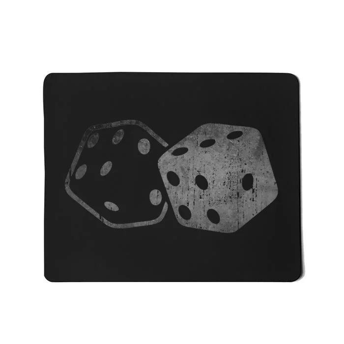 DICE Gambler Card Poker Craps Player Retro Vintage Men Women Mousepad