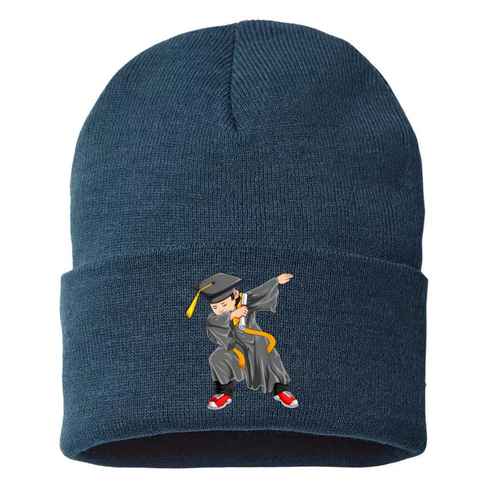 Dabbing Graduation Class Of Gift Men Funny Graduation Sustainable Knit Beanie