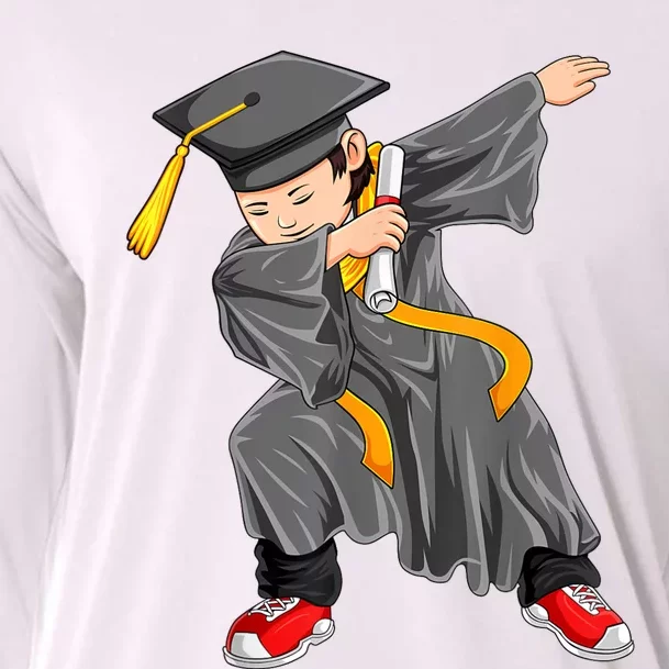 Dabbing Graduation Class Of Gift Men Funny Graduation Cooling Performance Long Sleeve Crew