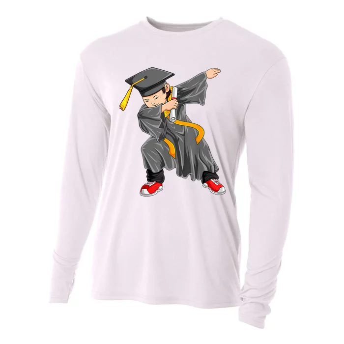 Dabbing Graduation Class Of Gift Men Funny Graduation Cooling Performance Long Sleeve Crew