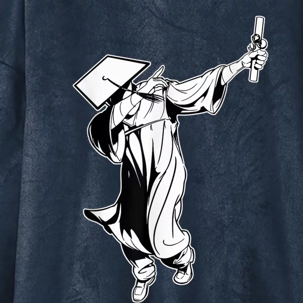 Dabbing Graduation Class Of Gift Men Funny Graduation Hooded Wearable Blanket