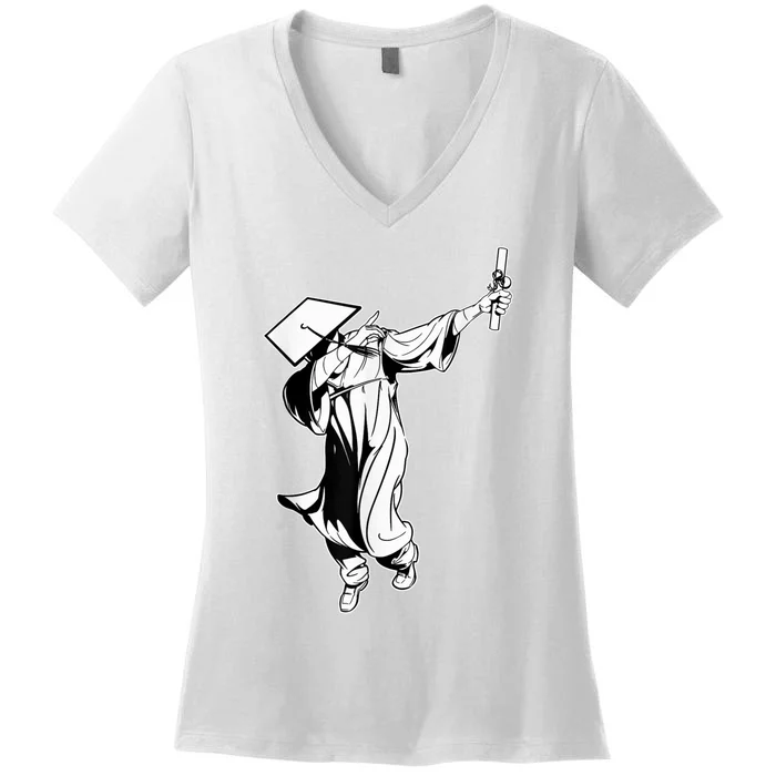 Dabbing Graduation Class Of Gift Men Funny Graduation Women's V-Neck T-Shirt