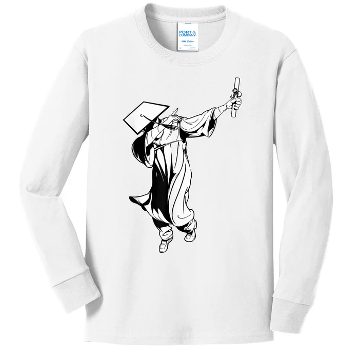 Dabbing Graduation Class Of Gift Men Funny Graduation Kids Long Sleeve Shirt