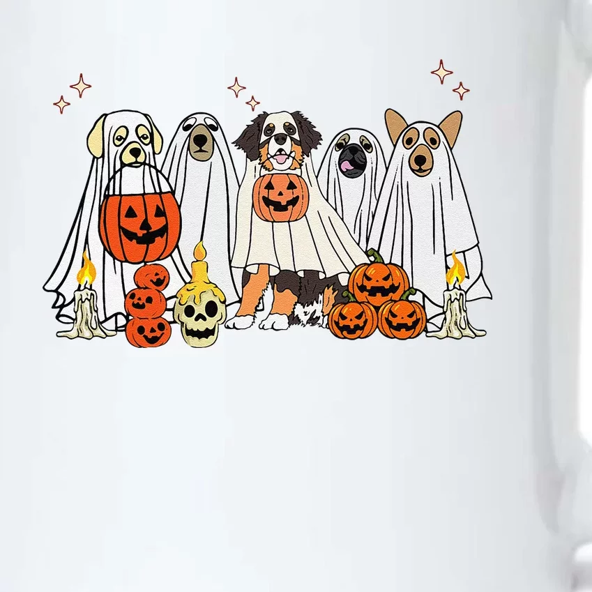 Dog Ghost Cute Dog Dressed As Ghost Funny Halloween Dog Black Color Changing Mug