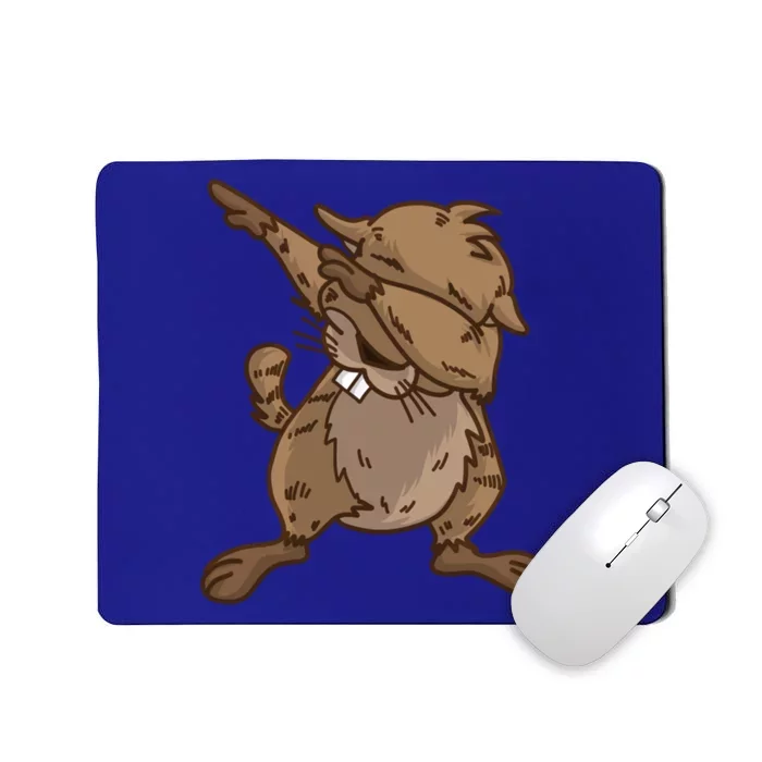 Dabbing Groundhog Cute Marmots Love Groundhog Day Gift Mousepad