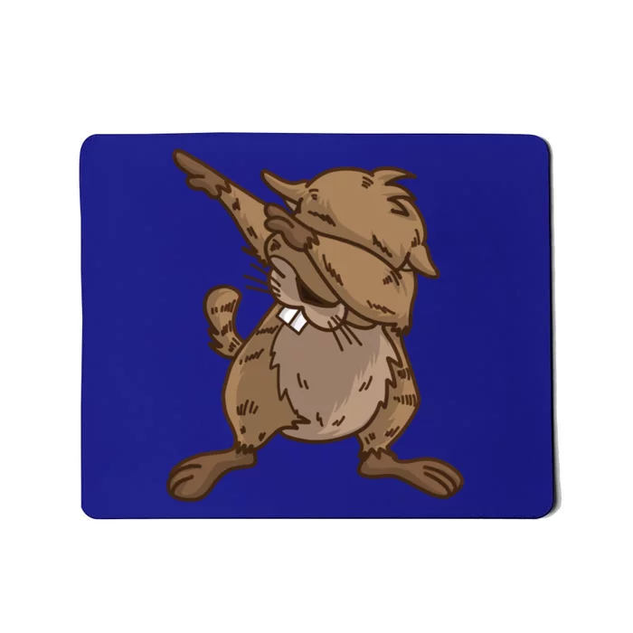 Dabbing Groundhog Cute Marmots Love Groundhog Day Gift Mousepad