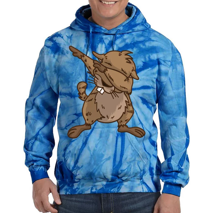 Dabbing Groundhog Cute Marmots Love Groundhog Day Gift Tie Dye Hoodie