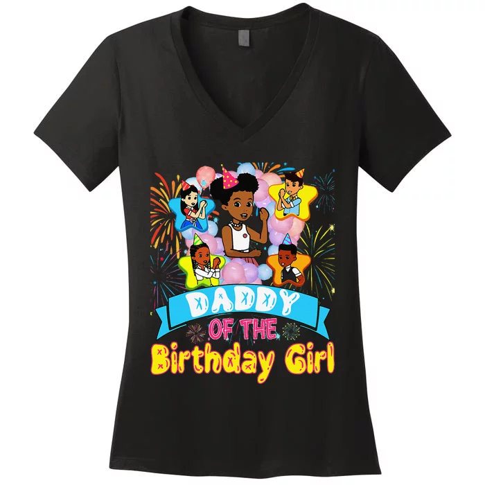 Daddy GracieS Corner Birthday Dolls Cute Party Gift Women's V-Neck T-Shirt