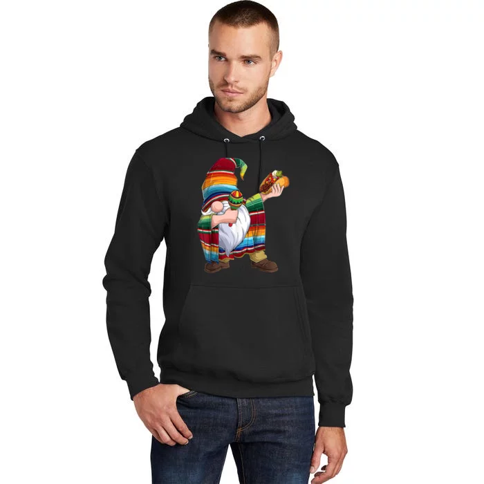 Dabbing Gnome Cinco De Mayo Taco Poncho Serape Mexican Tall Hoodie