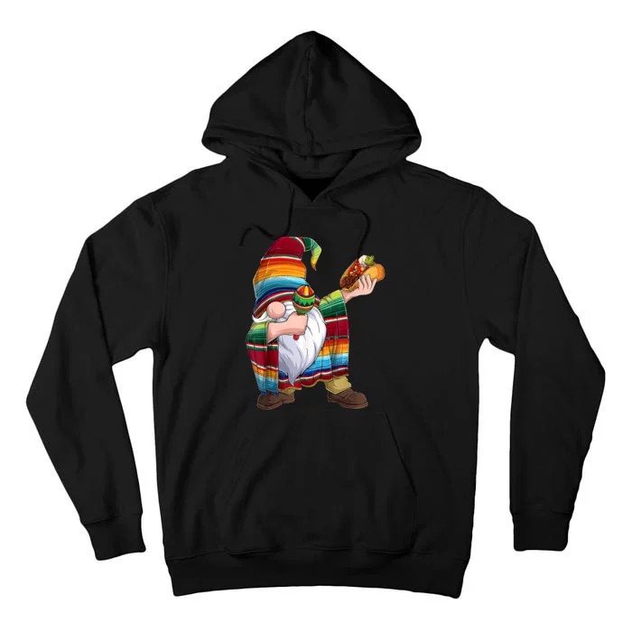 Dabbing Gnome Cinco De Mayo Taco Poncho Serape Mexican Tall Hoodie