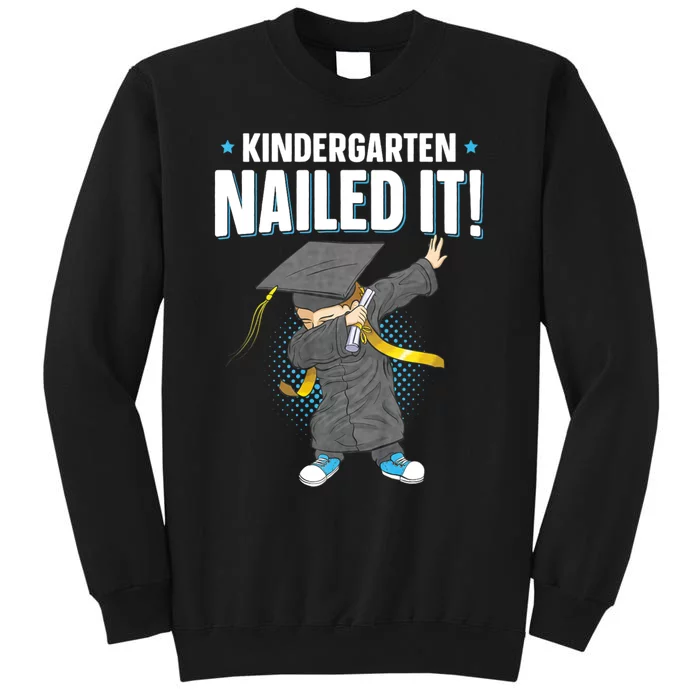 Dabbing Graduation Class Of 2024 Boy Kindergarten Nailed It Tall Sweatshirt