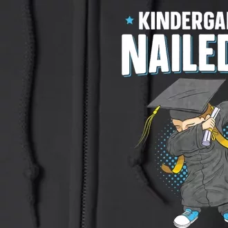 Dabbing Graduation Class Of 2024 Boy Kindergarten Nailed It Full Zip Hoodie