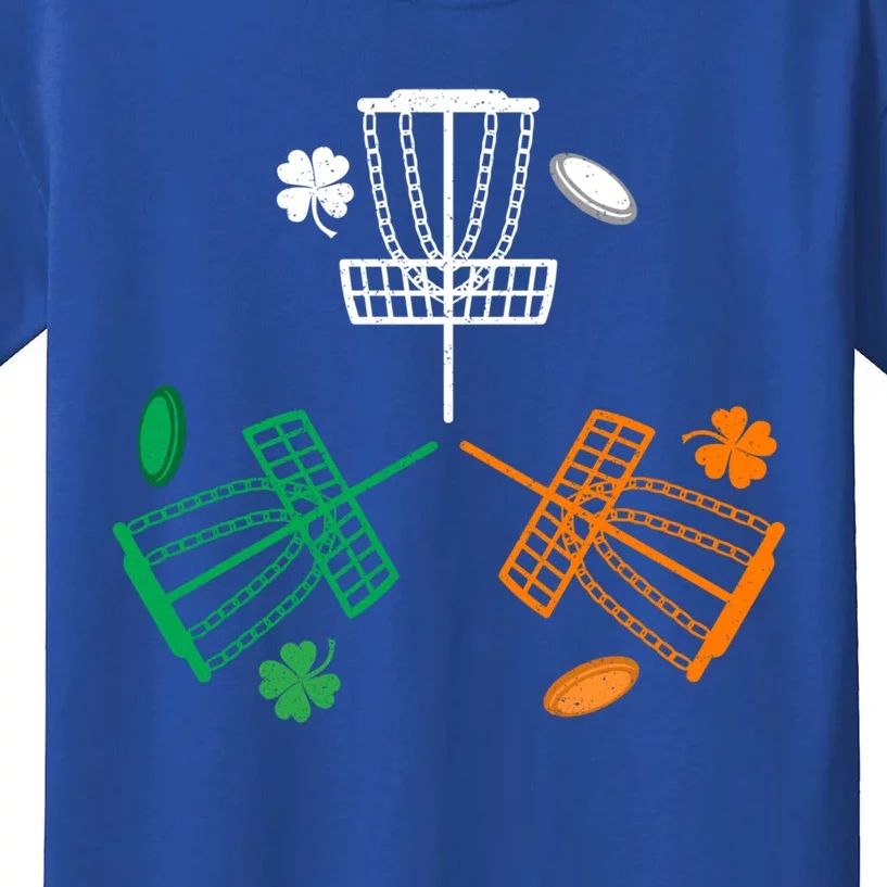 Disc Golf Clover Irish Flag Costume St Patricks Day Meaningful Gift Kids T-Shirt