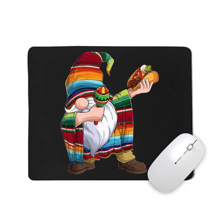 Dabbing Gnome Cinco De Mayo Taco Poncho Serape Mexican Mousepad