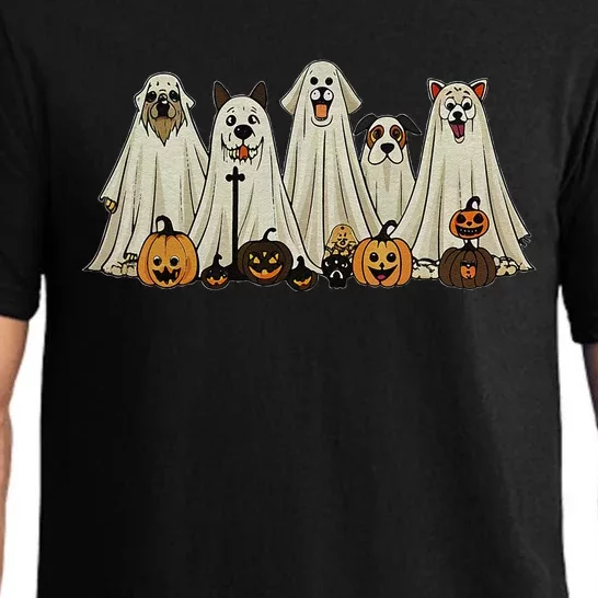 Dog Ghost Cute Dog Dressed As Ghost Funny Halloween Dog Pajama Set