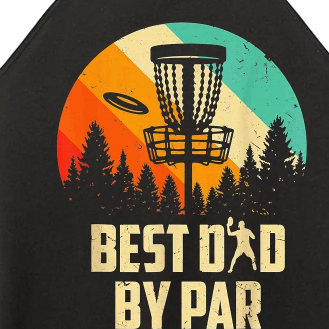 Disc Golf Dad Best Dad By Par Father's Day Disk Frisbee Women’s Perfect Tri Rocker Tank