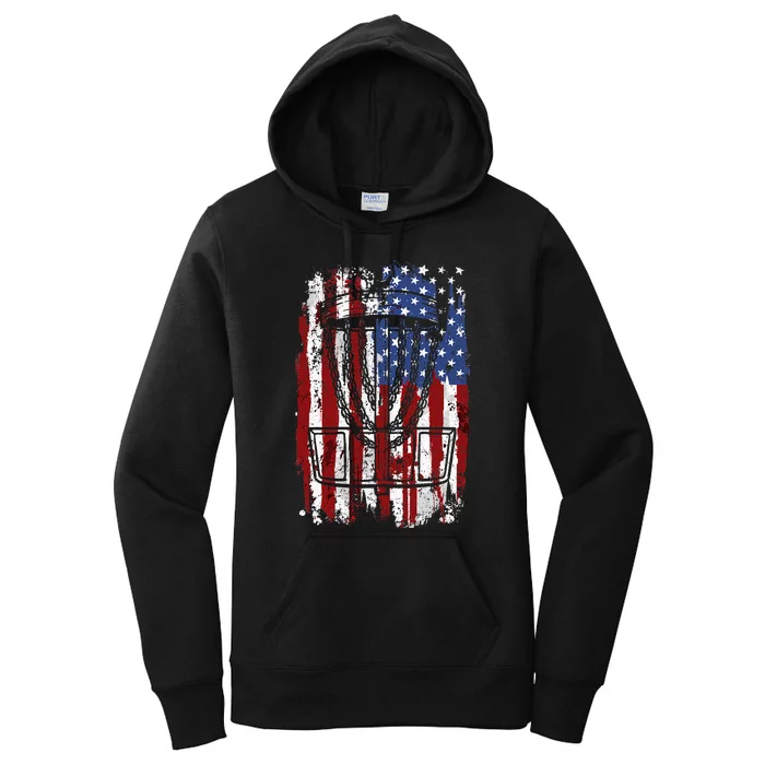 Disc Golf Discgolf Discgolfer Player American USA Women's Pullover Hoodie