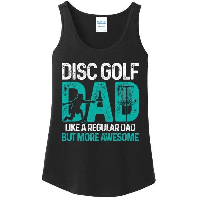 Disc Golf Dad Funny Cool Frisbee Frolf Golf Basket Gift Ladies Essential Tank