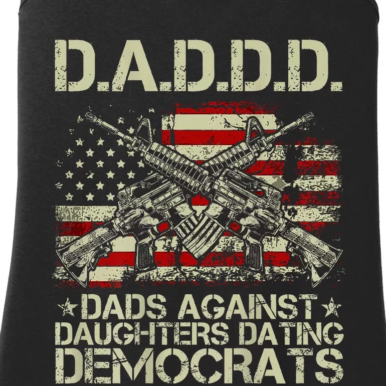 Daddd Gun Dads Against Daughters Dating Democrats Ladies Essential Tank