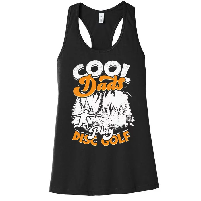 Disc Golfing Discgolf Basket Cool Dads Play Disc Golf Women's Racerback Tank