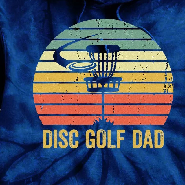 Disc Golf Dad Vintage Father's Day Frisbee Golfer Retro Tie Dye Hoodie