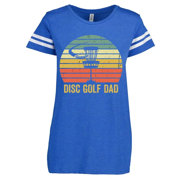 Disc Golf Dad Vintage Father's Day Frisbee Golfer Retro Enza Ladies Jersey Football T-Shirt