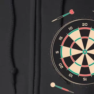 Dartboard Game Full Zip Hoodie