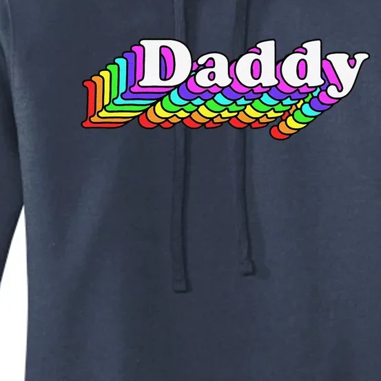 Daddy Gay Daddy Bear Retro Lgbt Rainbow Lgbtq Pride Women's Pullover Hoodie