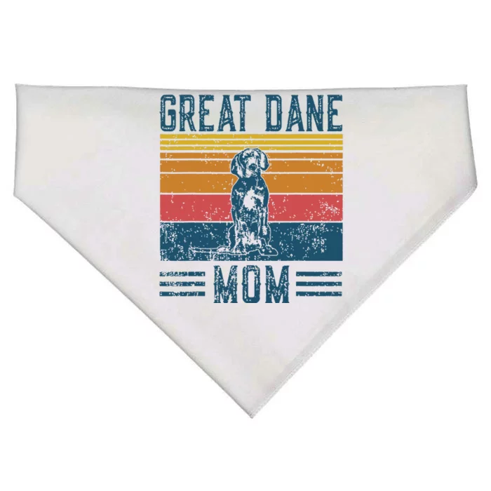 Dog Great Dane Mom Vintage Great Dane Mom USA-Made Doggie Bandana