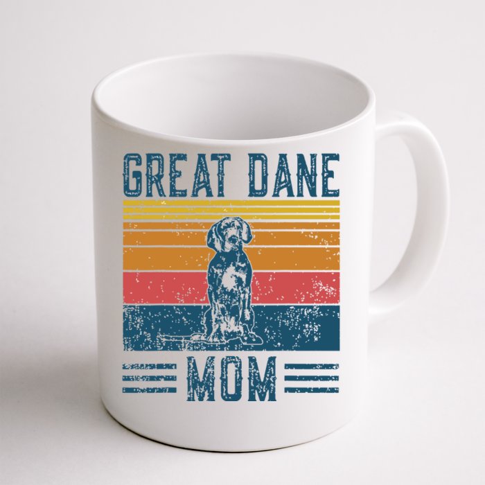 Dog Great Dane Mom Vintage Great Dane Mom Front & Back Coffee Mug