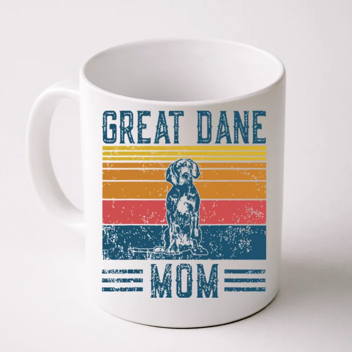 Dog Great Dane Mom Vintage Great Dane Mom Front & Back Coffee Mug