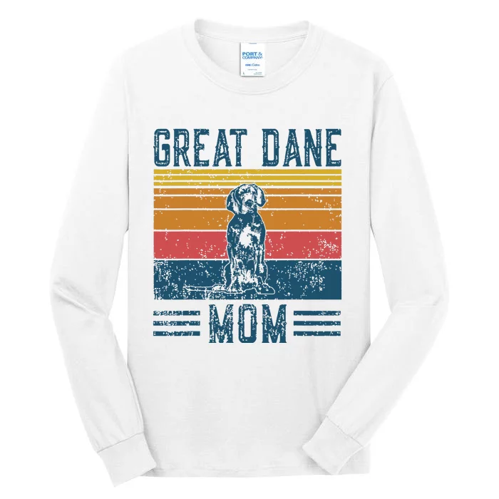 Dog Great Dane Mom Vintage Great Dane Mom Tall Long Sleeve T-Shirt