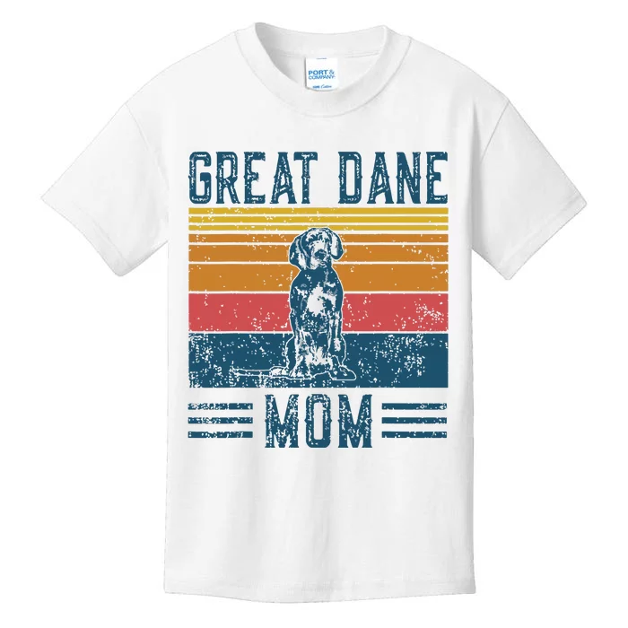 Dog Great Dane Mom Vintage Great Dane Mom Kids T-Shirt