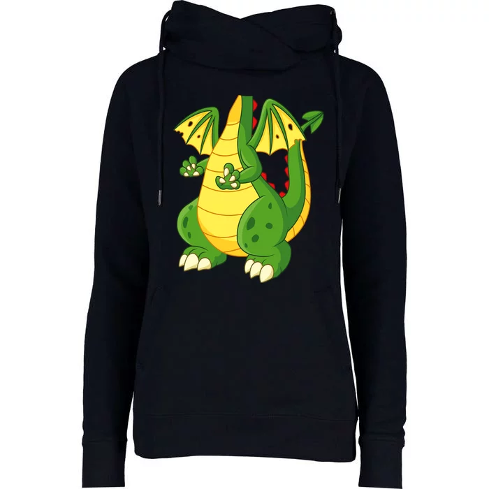 Dragon Green Dragon Costume Womens Funnel Neck Pullover Hood