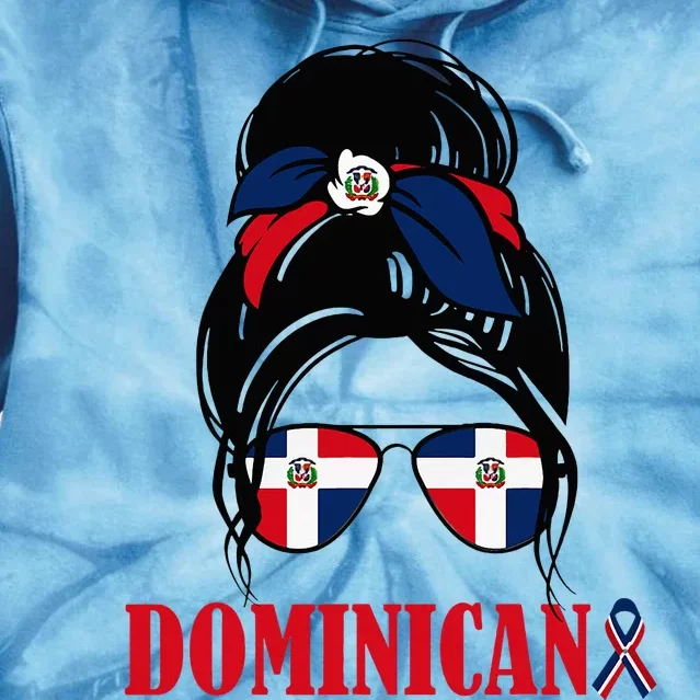 Dominicana Girl Dominican Republic Flag Women Dominicana Tie Dye Hoodie