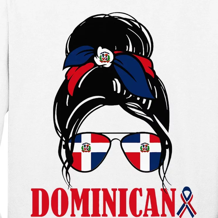 Dominicana Girl Dominican Republic Flag Women Dominicana Long Sleeve Shirt