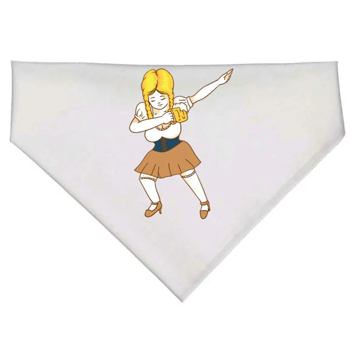 Dabbing German Dirndl Girl Beer Mug Shirts Oktoberfest Gift USA-Made Doggie Bandana