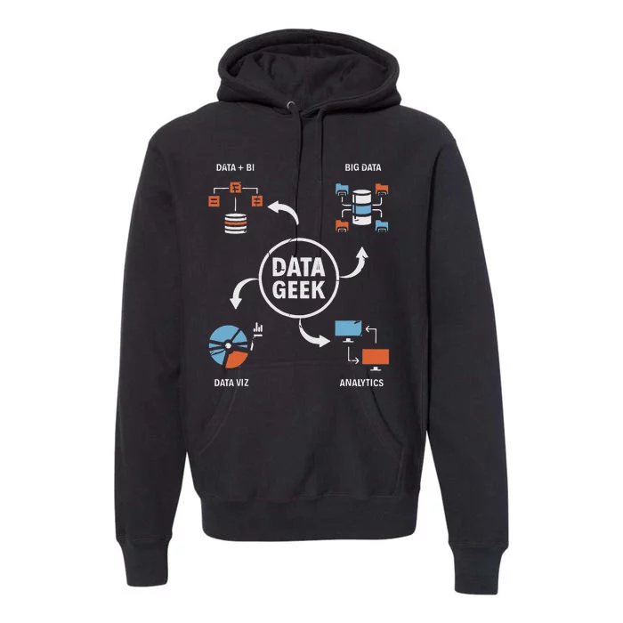 Data Geek Data Scientist Science Statistics Data Analyst Premium Hoodie