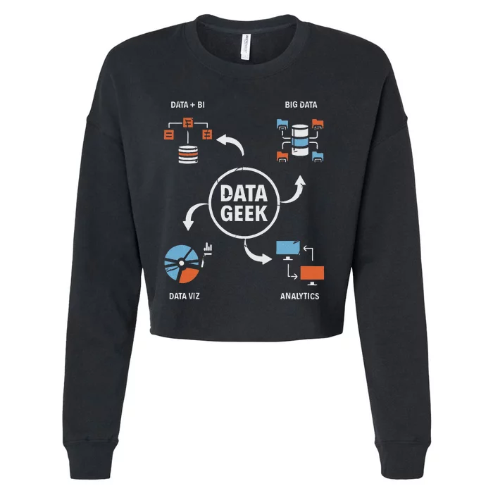 Data Geek Data Scientist Science Statistics Data Analyst Cropped Pullover Crew