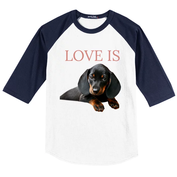 Dachshund Gift Dog Mom Dad Men Women Kids Gift Doxie Gift Baseball Sleeve Shirt