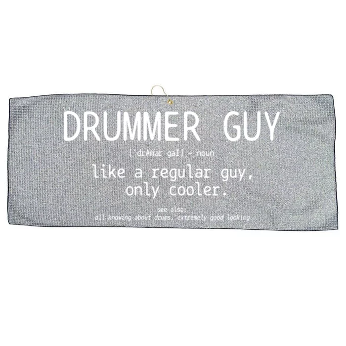 Drummer Guy Definition Funny Vintage Drums Drumming Great Gift Large Microfiber Waffle Golf Towel