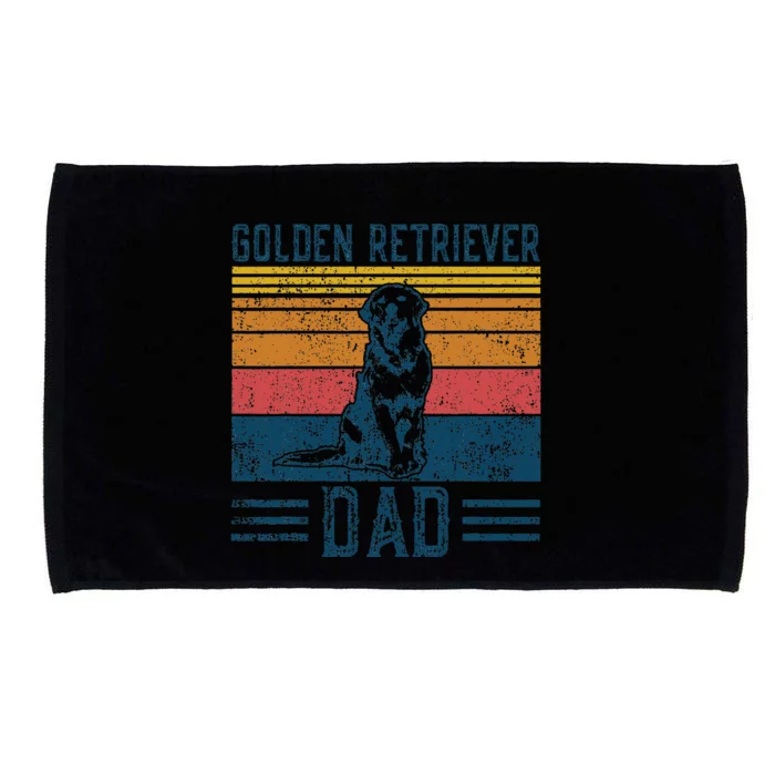 Dog Golden Dad Vintage Golden Retriever Dad Microfiber Hand Towel