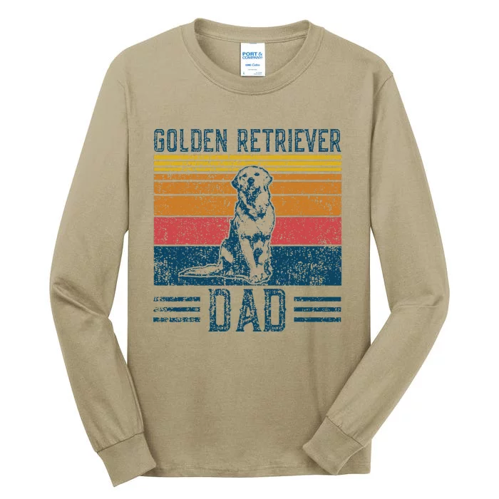 Dog Golden Dad Vintage Golden Retriever Dad Tall Long Sleeve T-Shirt