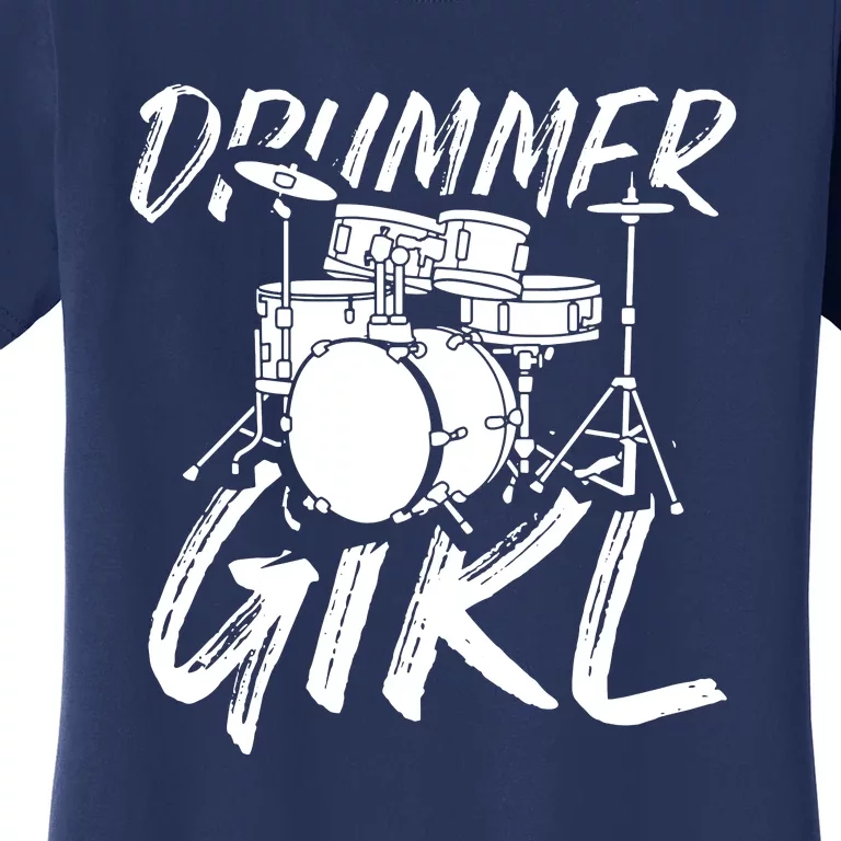 Drummer Girl Drum Kit Women's T-Shirt