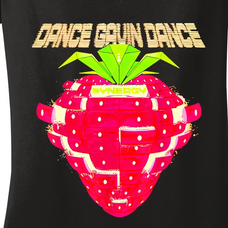 Dance Gavin Dance Synergy Strawberry Women's V-Neck T-Shirt