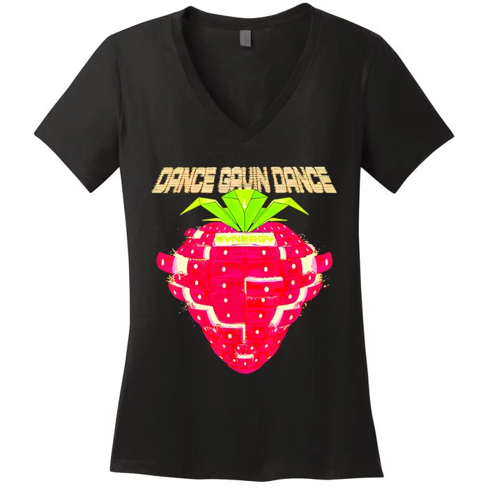 Dance Gavin Dance Synergy Strawberry Women's V-Neck T-Shirt