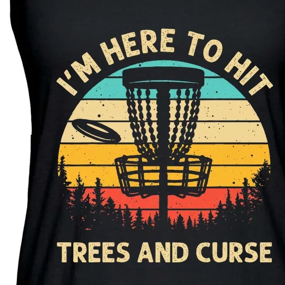 Disc Golf Disc Golf Player Trees Sports Ladies Essential Flowy Tank