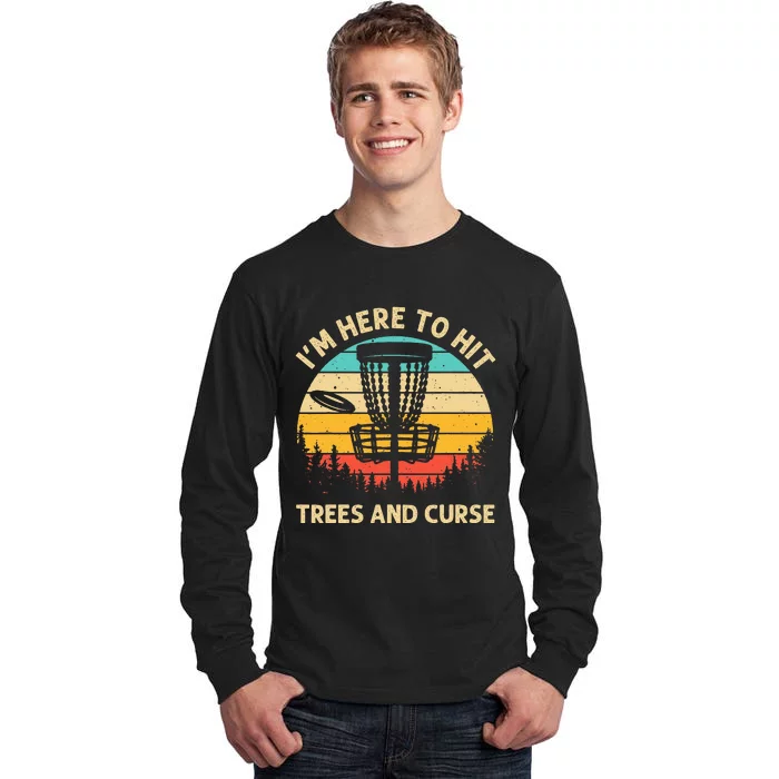 Disc Golf Disc Golf Player Trees Sports Tall Long Sleeve T-Shirt