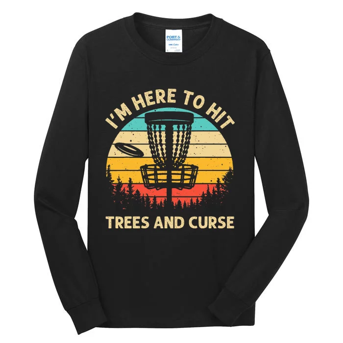 Disc Golf Disc Golf Player Trees Sports Tall Long Sleeve T-Shirt