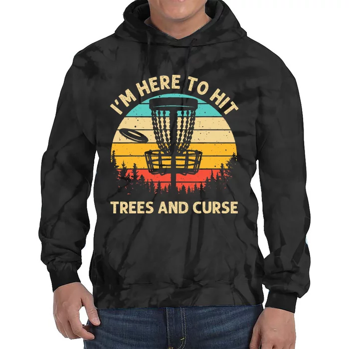 Disc Golf Disc Golf Player Trees Sports Tie Dye Hoodie